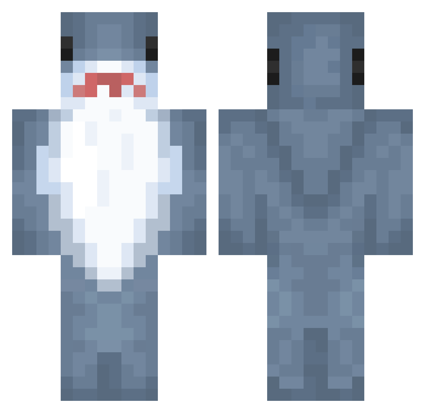 SHARKY2029 Minecraft skin, front and back view