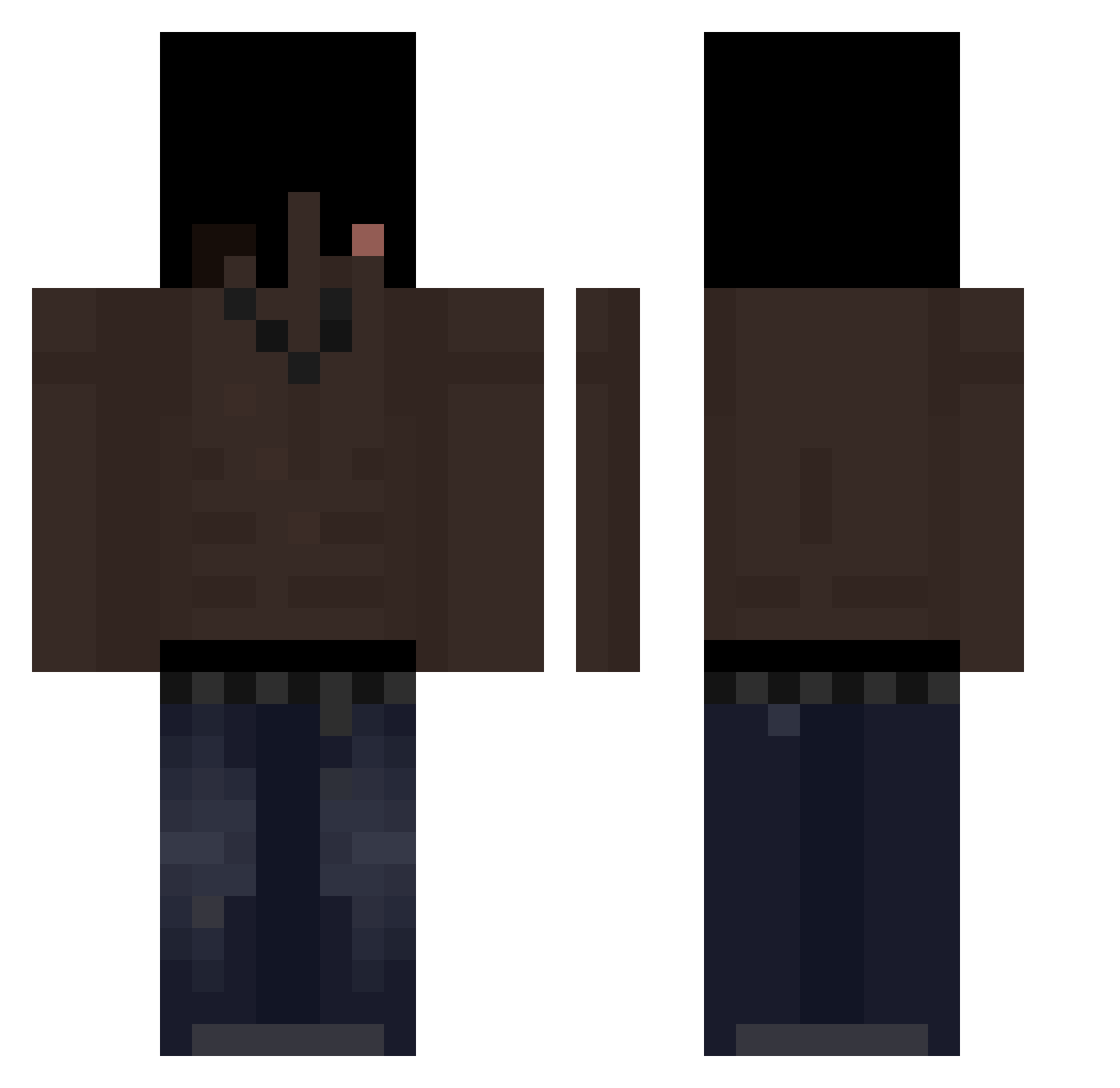 NelsoN652 Minecraft skin, front and back view