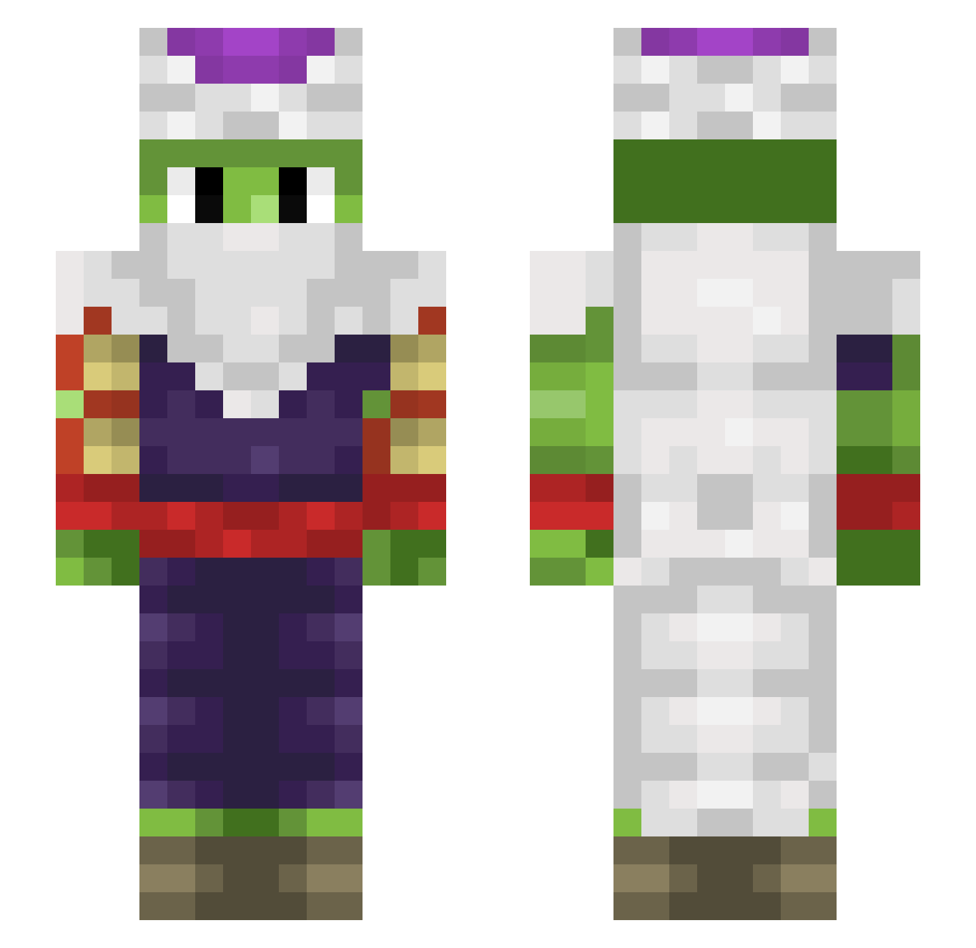 GinyuForce_Jeice Minecraft skin, front and back view