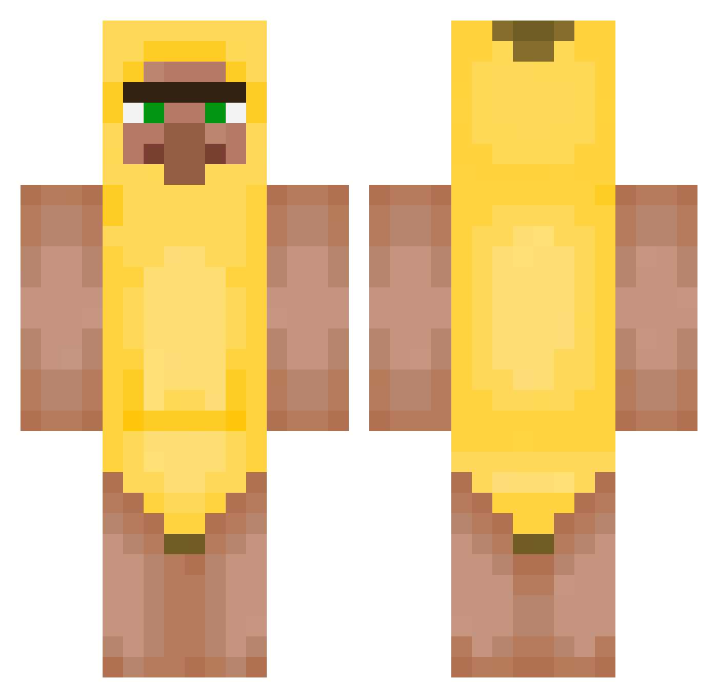KiwwiRL Minecraft skin, front and back view