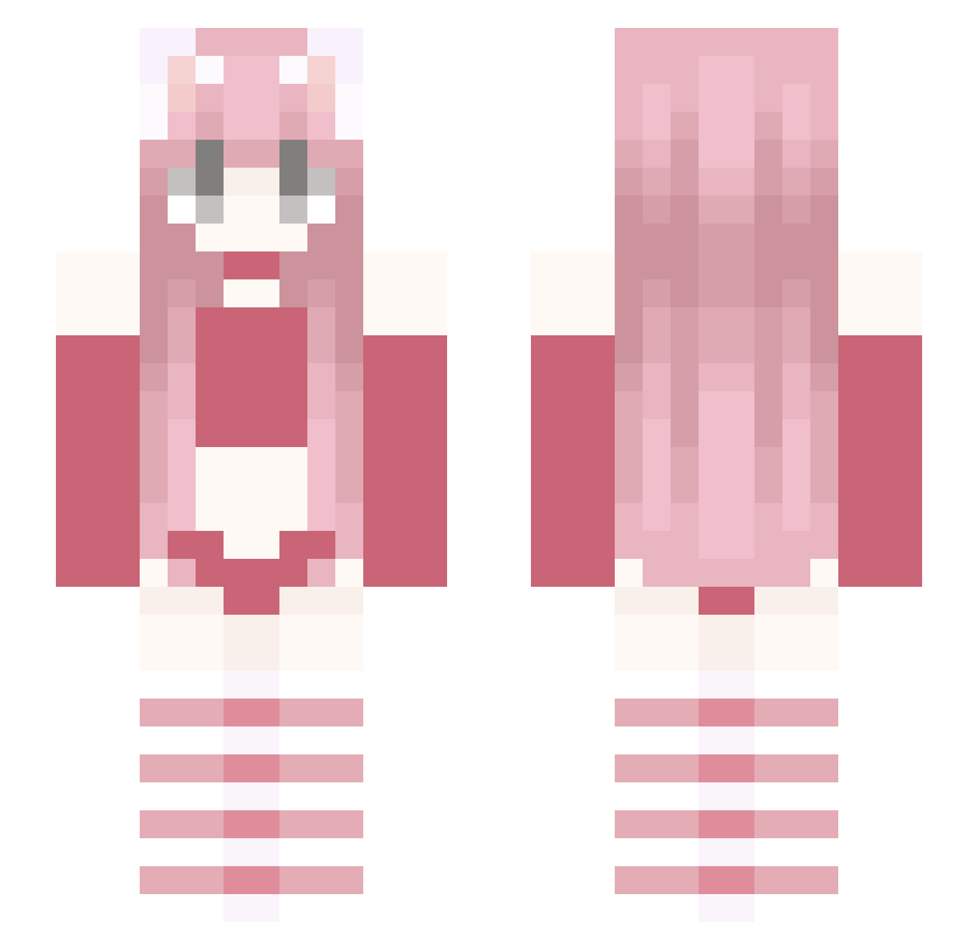 Vladdex Minecraft skin, front and back view