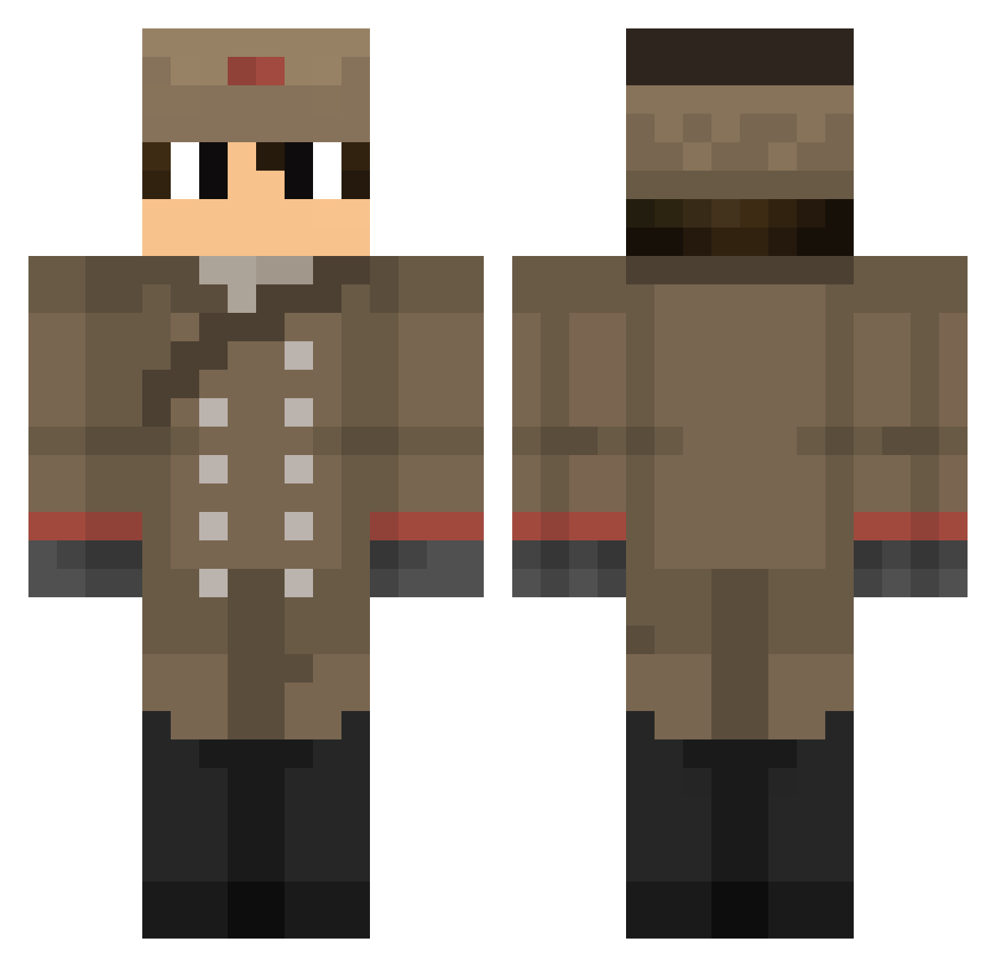 Fireball4555 Minecraft skin, front and back view