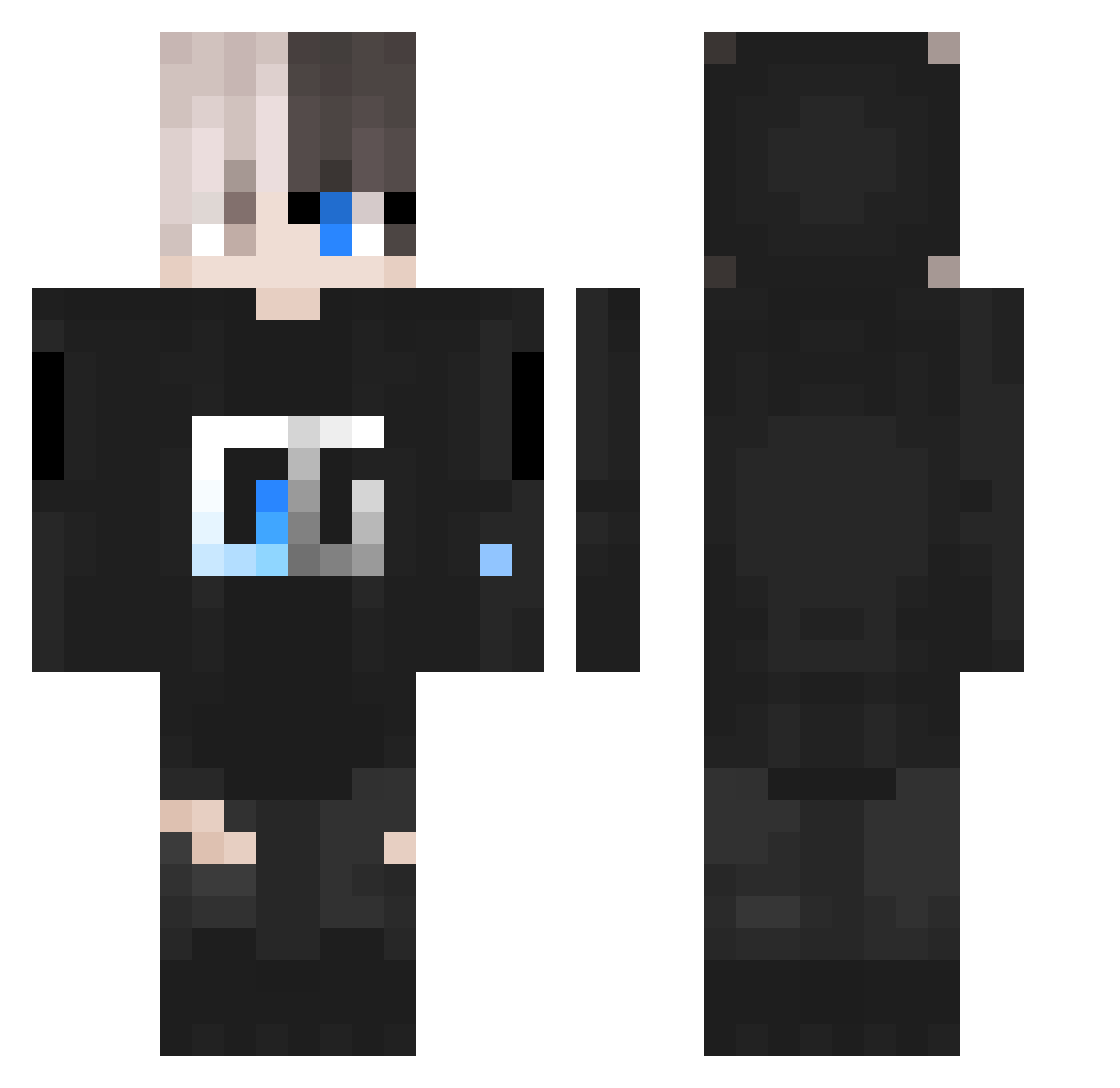 YouBa_x1 Minecraft skin, front and back view
