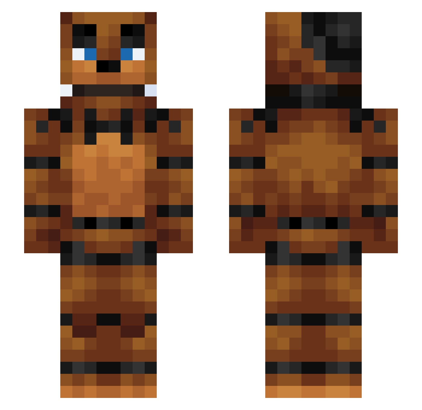 mqyo_ Minecraft skin, front and back view