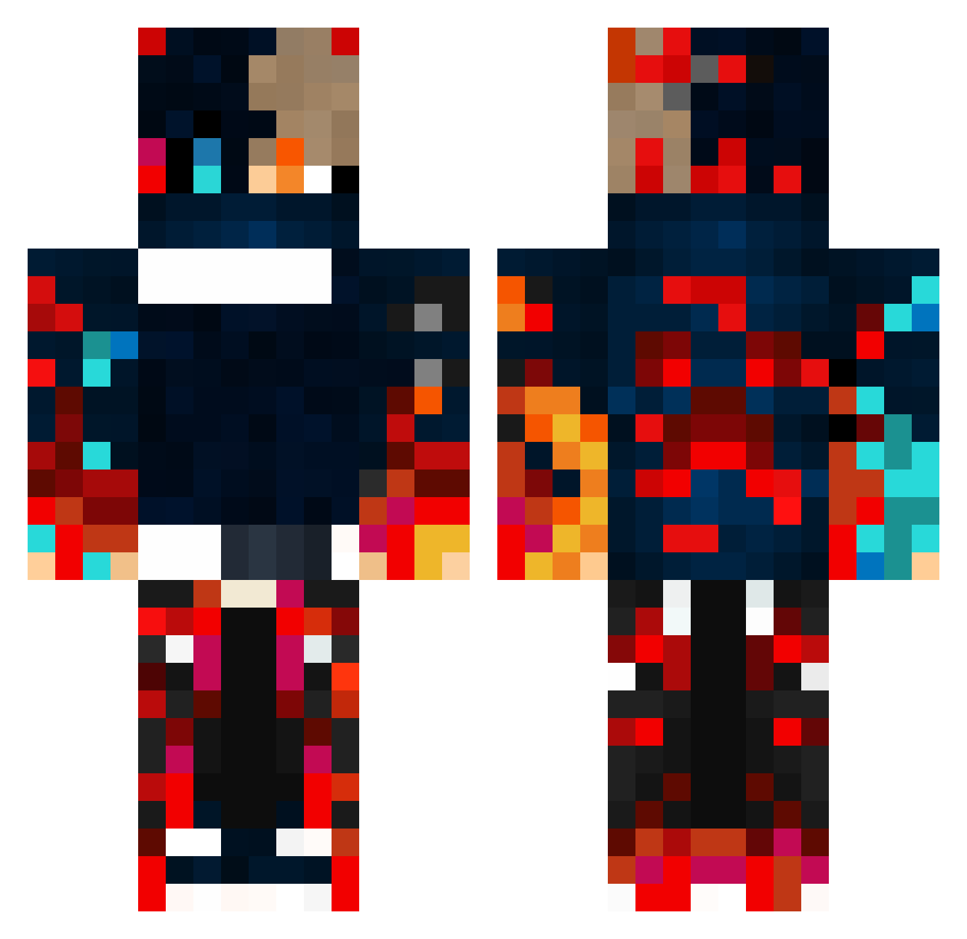 elargentino636 Minecraft skin, front and back view