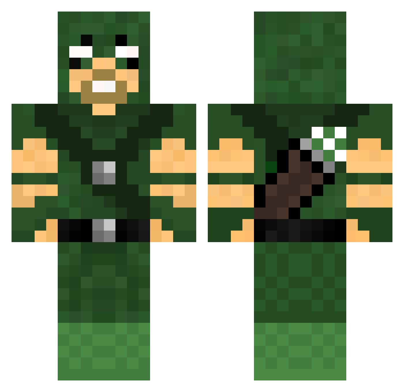 OQ46Arrow Minecraft skin, front and back view
