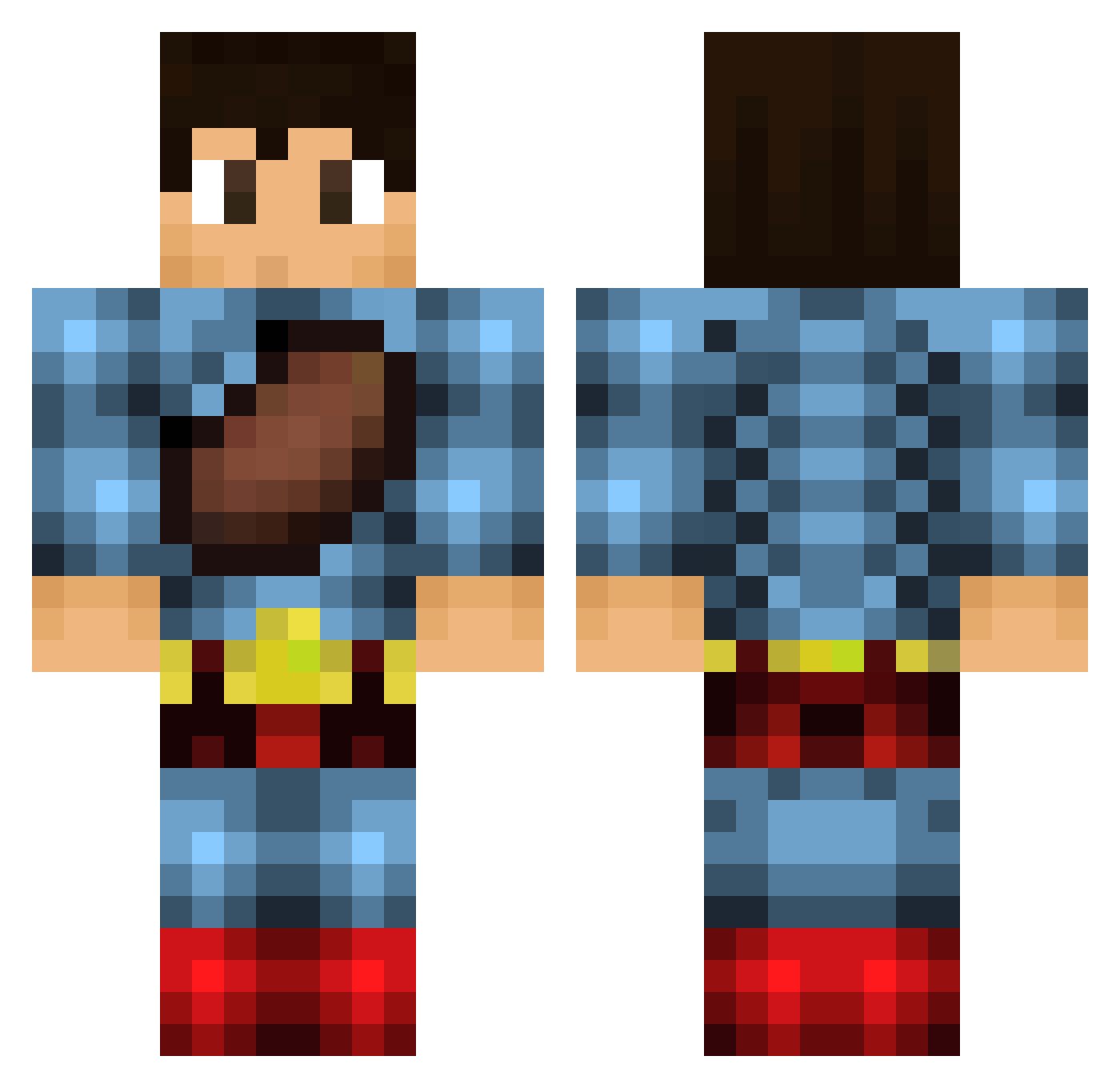 Briana Minecraft skin, front and back view