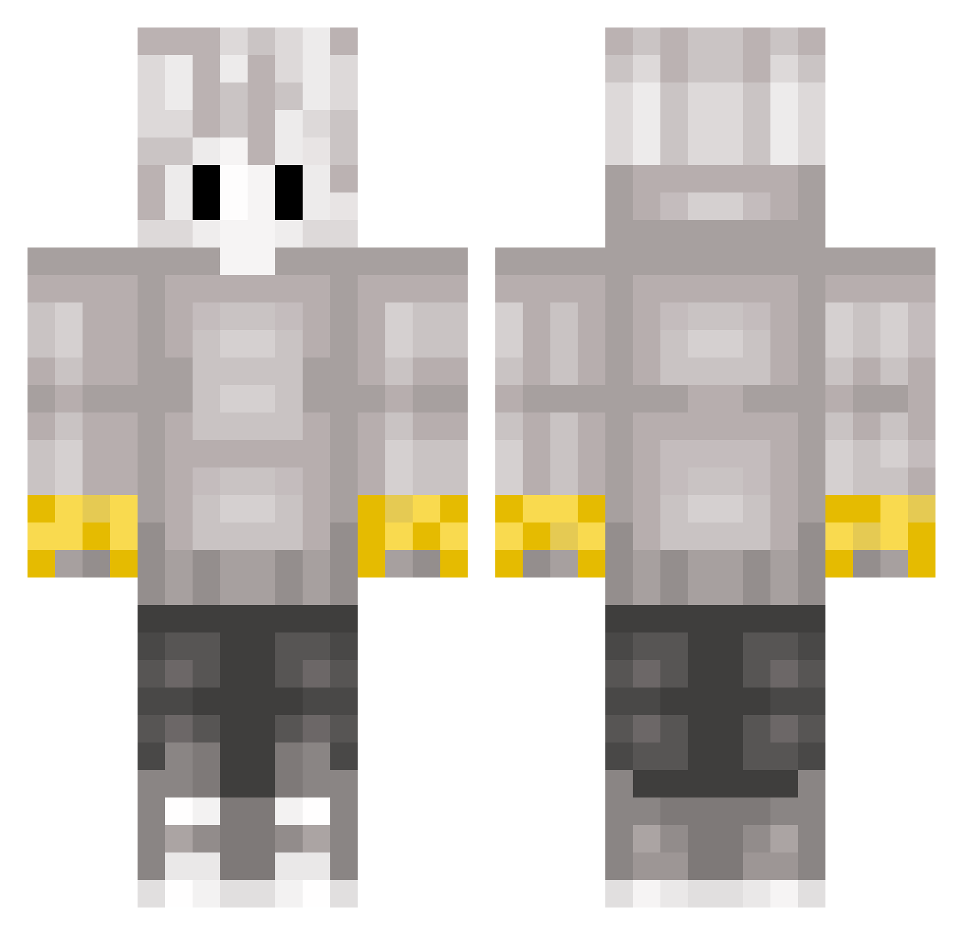 aka_Macy Minecraft skin, front and back view