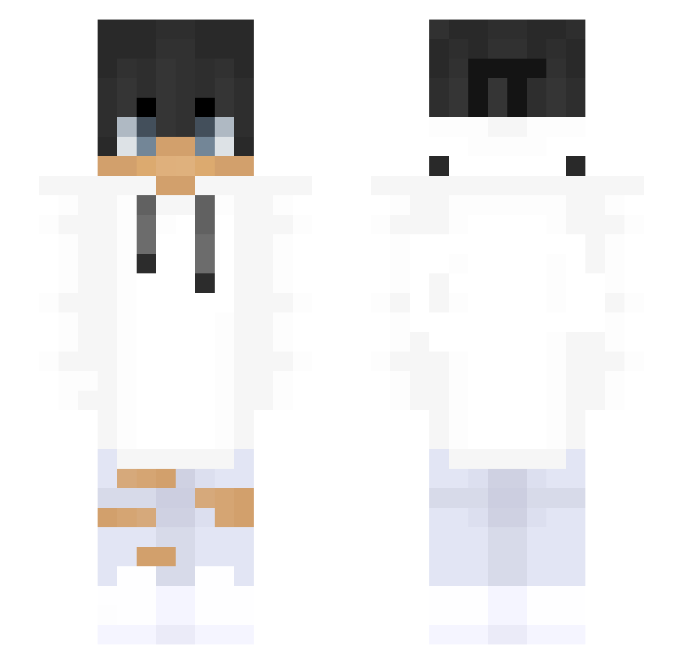Symphxtischer Minecraft skin, front and back view