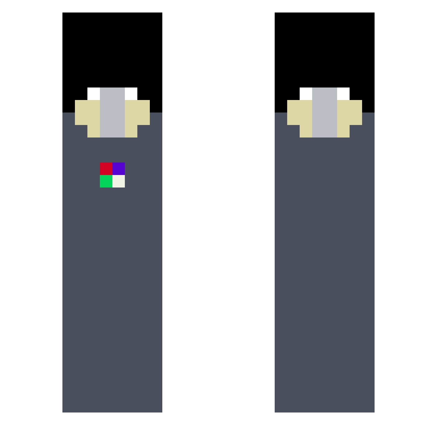 Sattmar Minecraft skin, front and back view