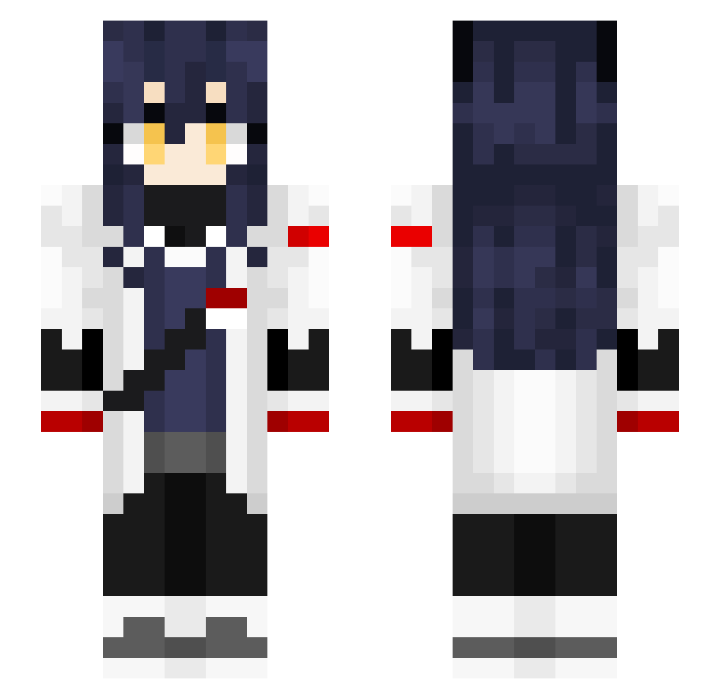 waifuforlifu Minecraft skin, front and back view