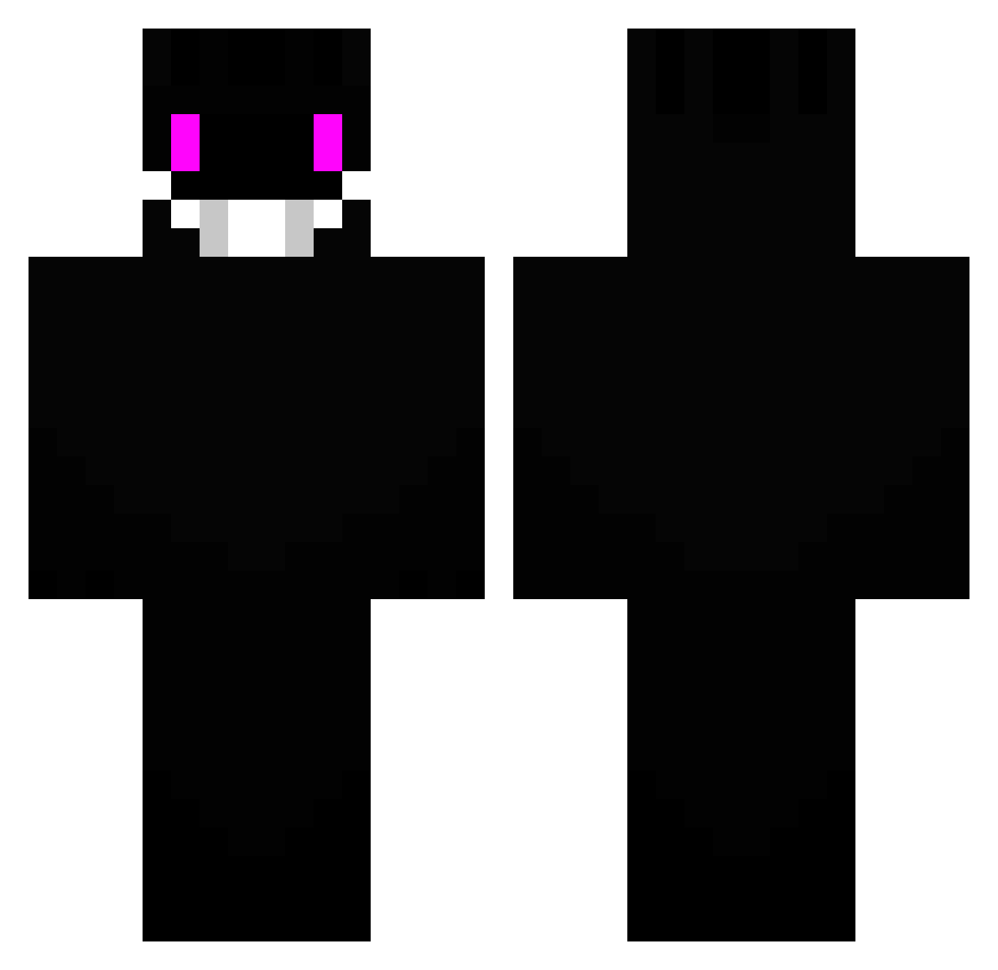 Pisto_ Minecraft skin, front and back view
