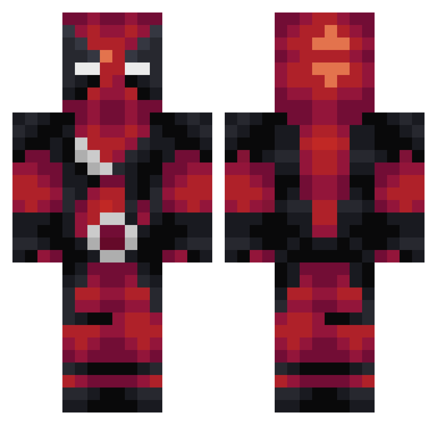 CrazyMan7101 Minecraft skin, front and back view