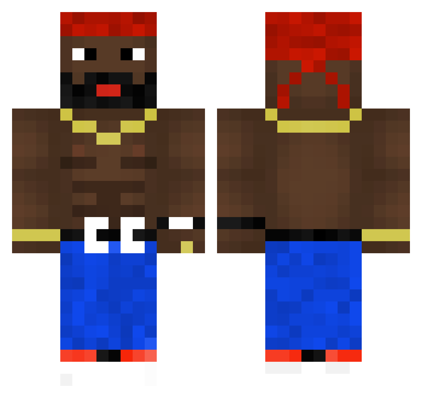 destroylonely000 Minecraft skin, front and back view