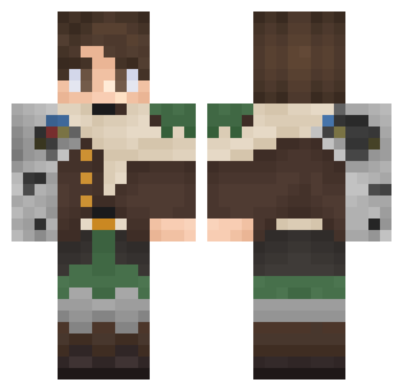 Casper_me Minecraft skin, front and back view