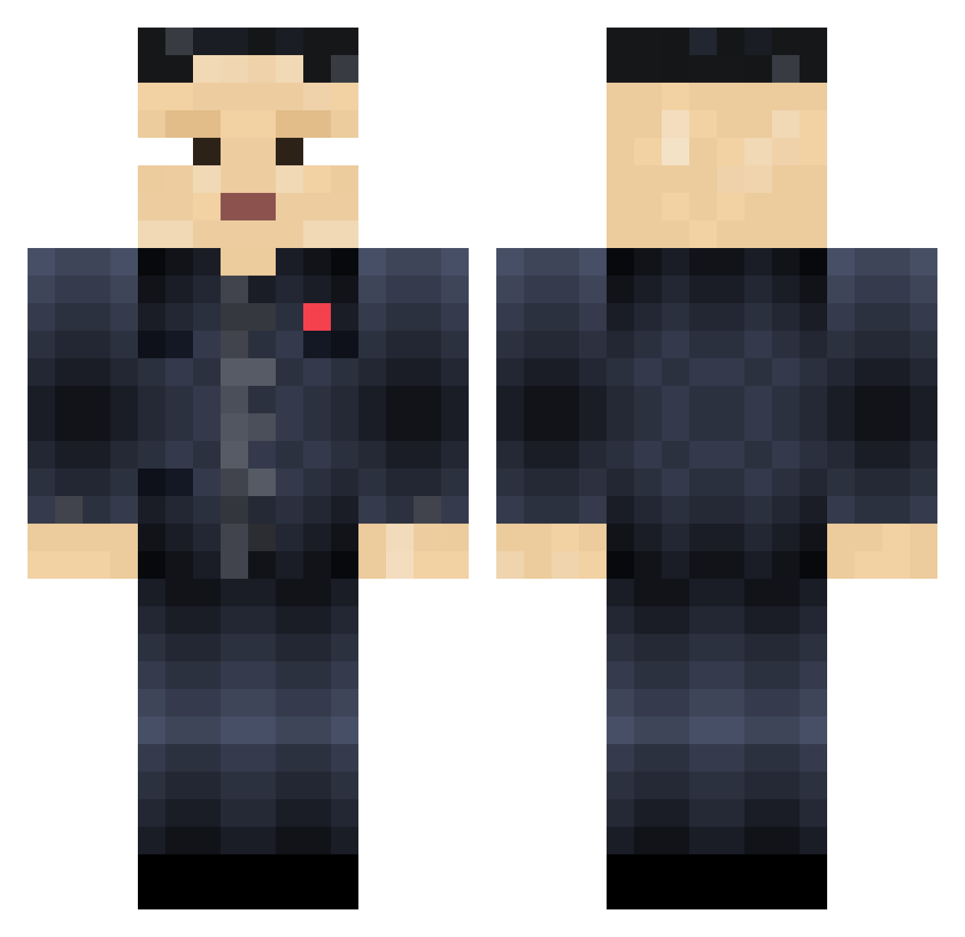 PongKrell Minecraft skin, front and back view