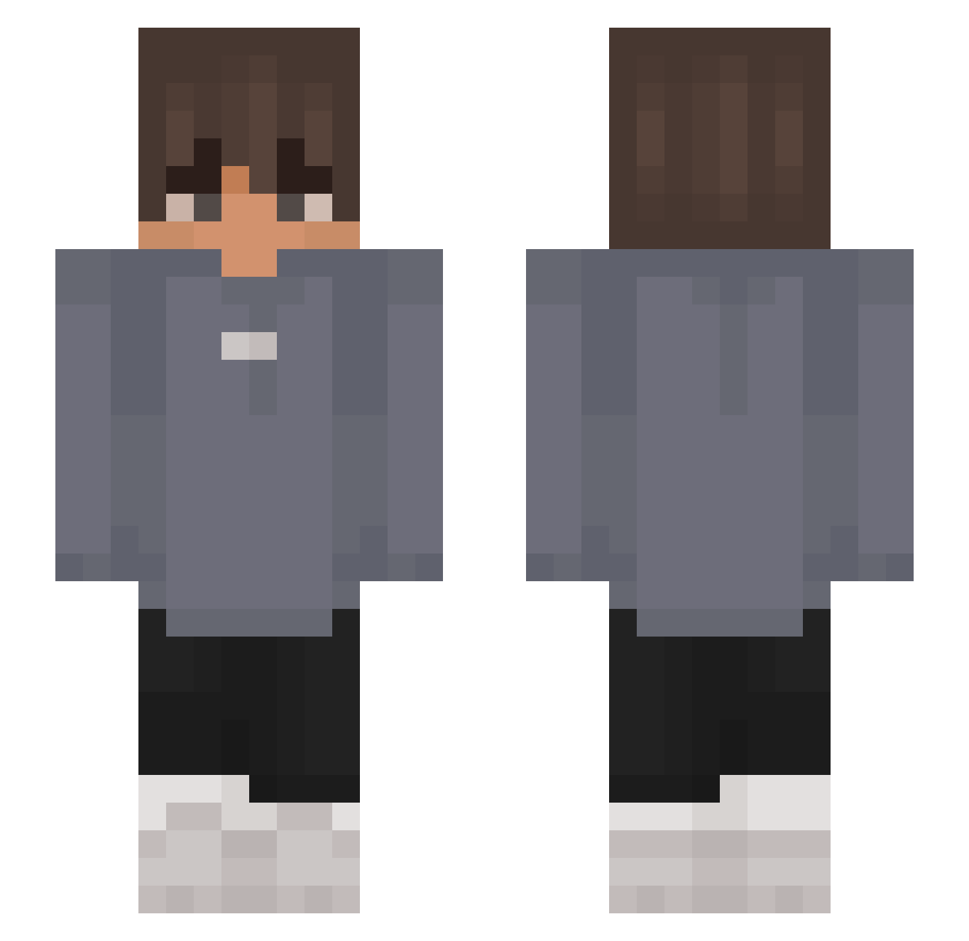 zRextt Minecraft skin, front and back view