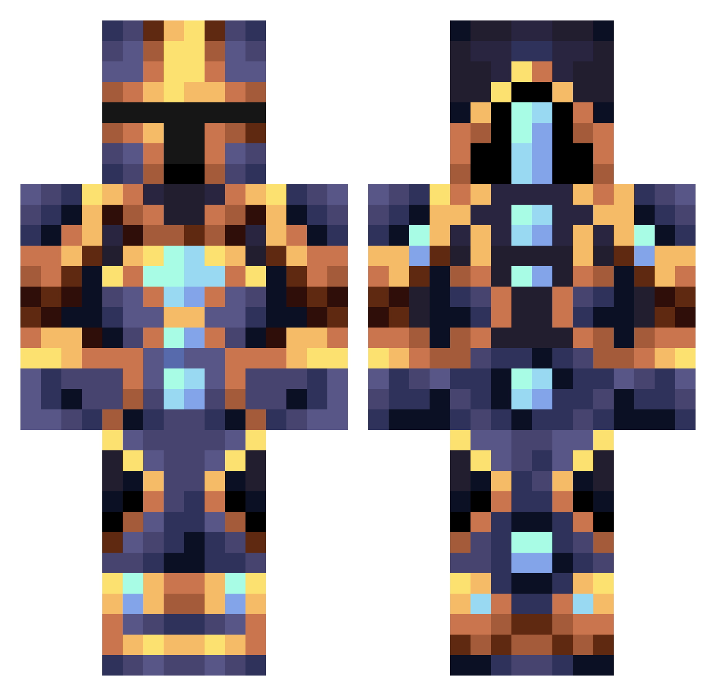 froes1 Minecraft skin, front and back view