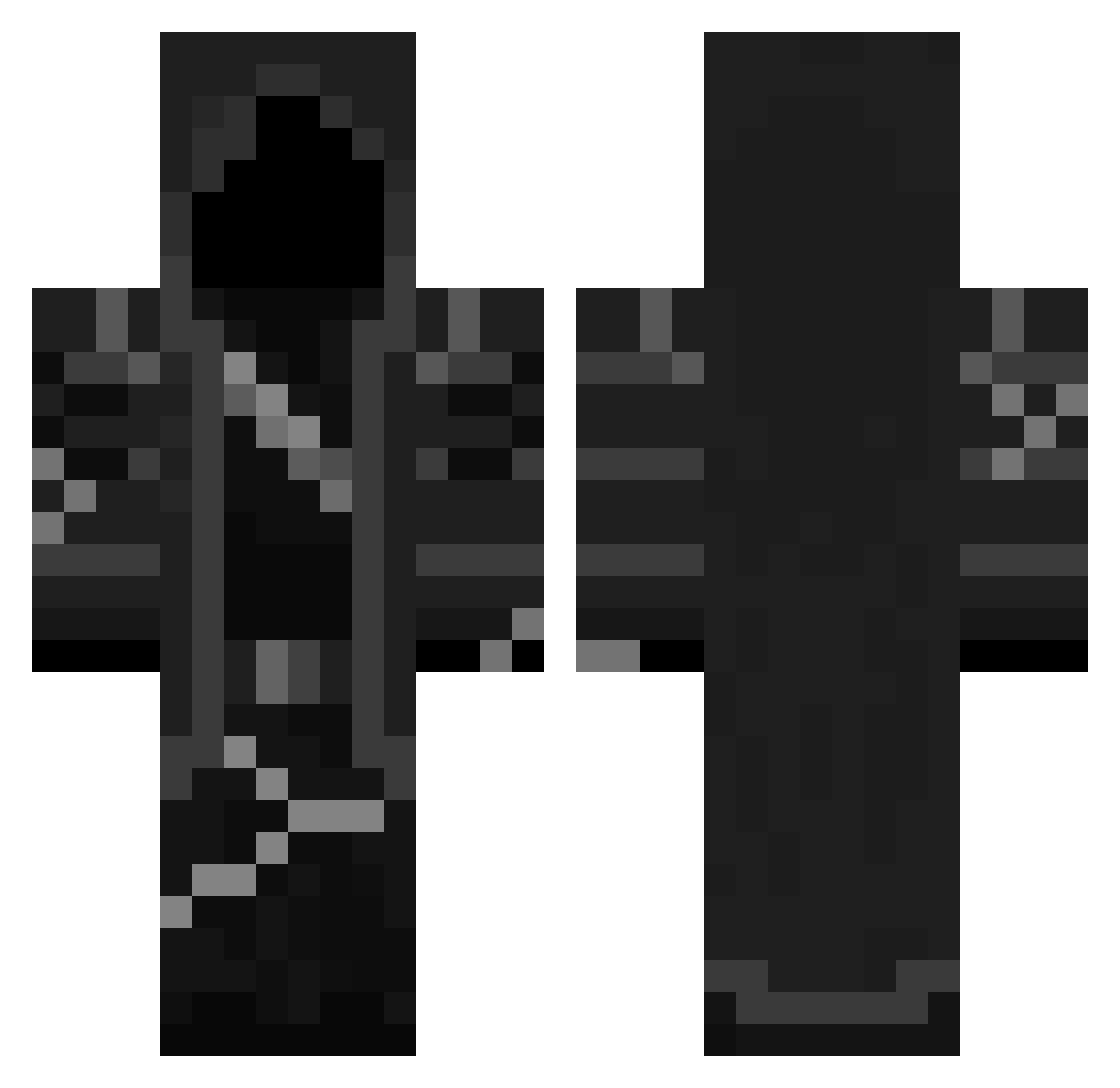 Serioussamxx Minecraft skin, front and back view