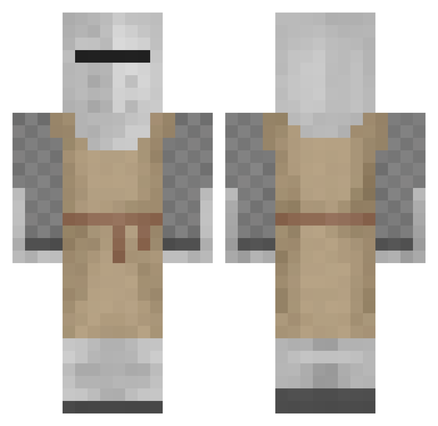 FREAKYCROW Minecraft skin, front and back view
