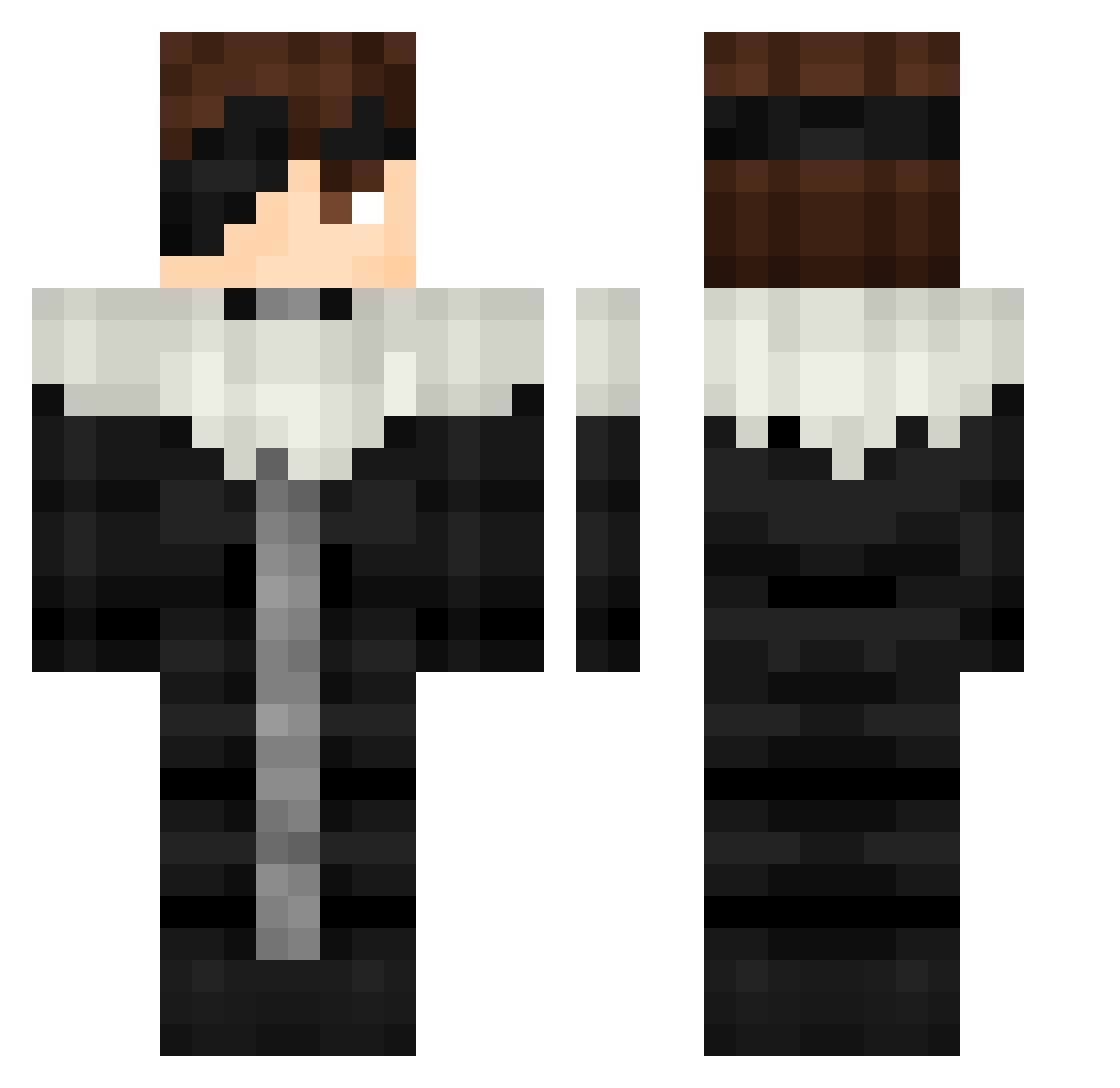 Taeara13 Minecraft skin, front and back view