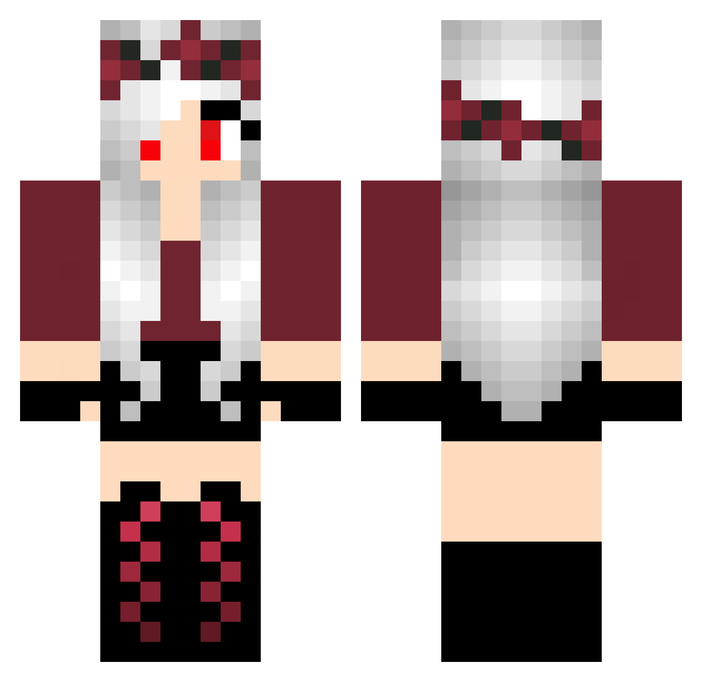 ShadowCat970 Minecraft skin, front and back view