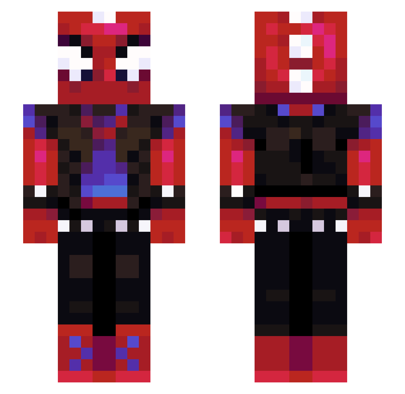 Poison__ed Minecraft skin, front and back view