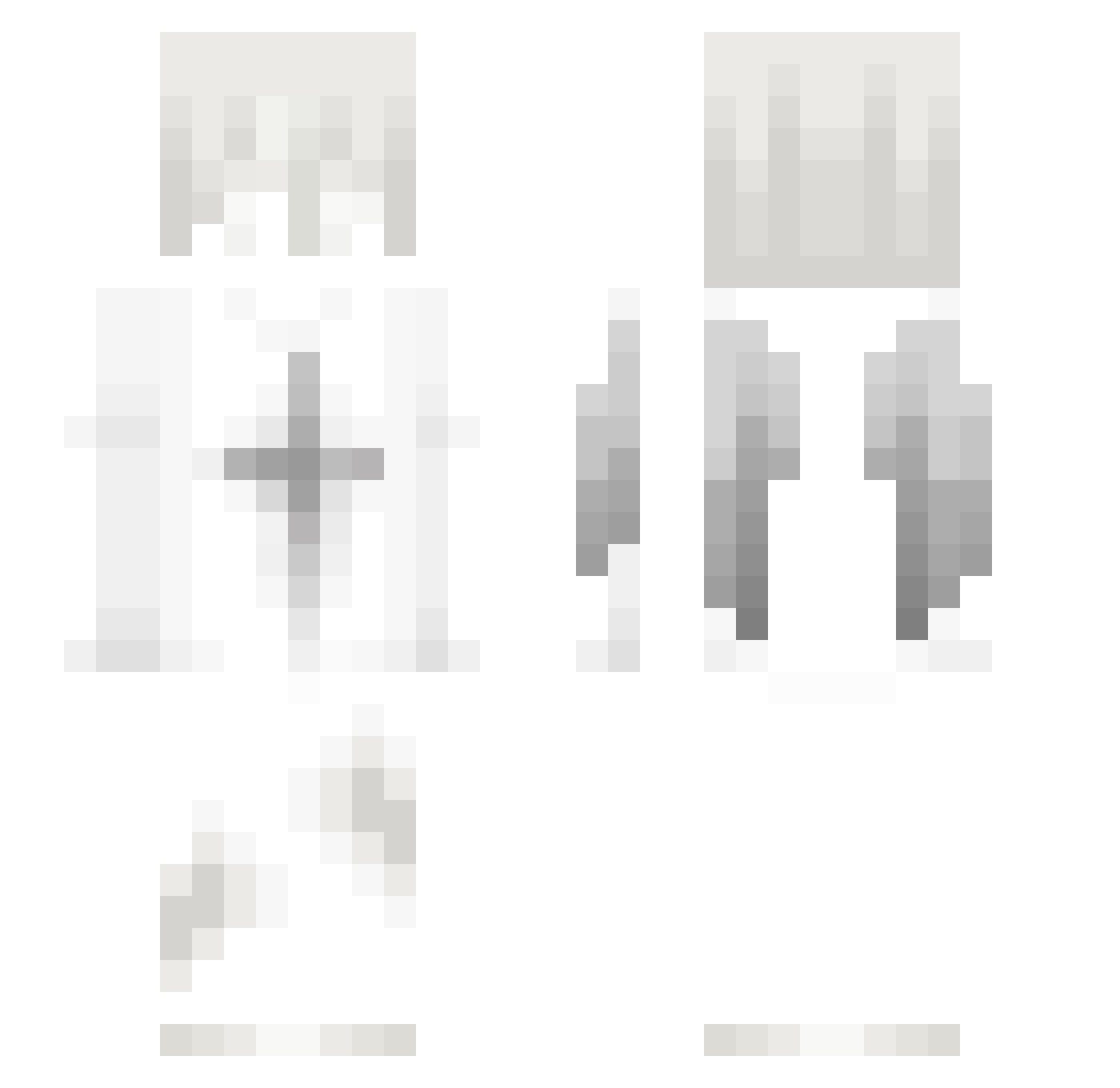 xskq Minecraft skin, front and back view