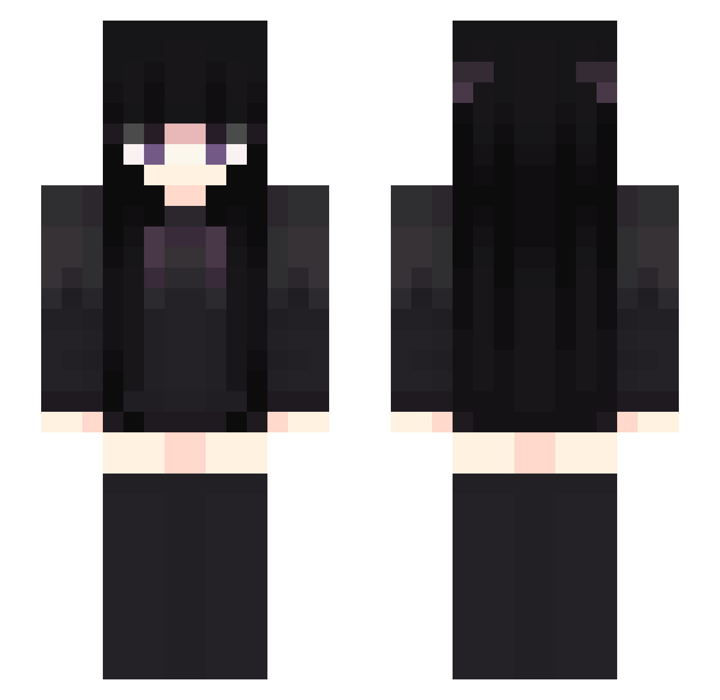 Brianna Minecraft skin, front and back view