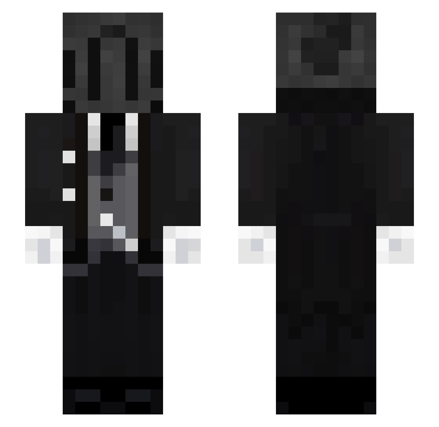 deathmorttan Minecraft skin, front and back view