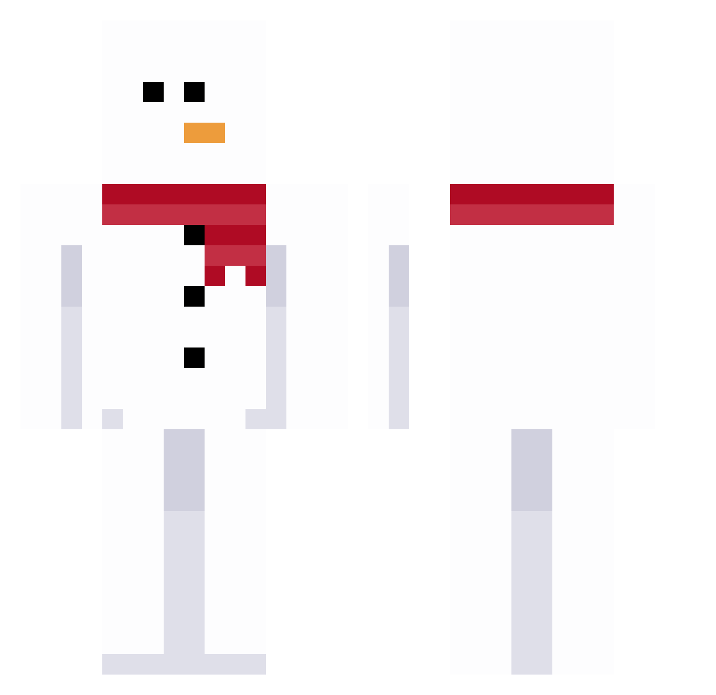ArchieAI Minecraft skin, front and back view