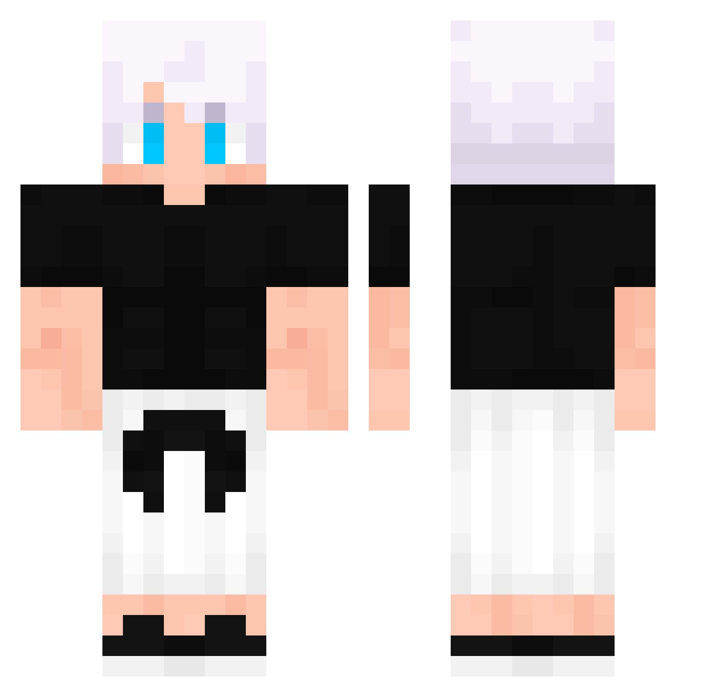 godnoob87 Minecraft skin, front and back view