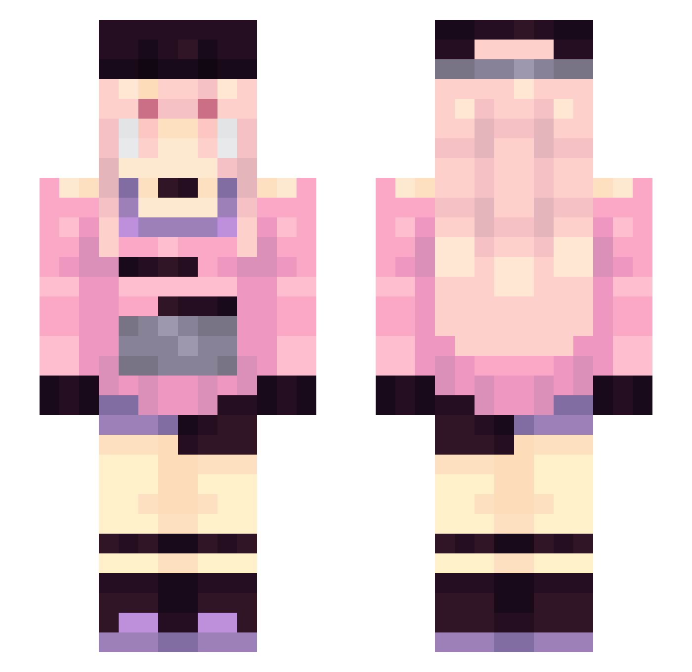 Xeno_02 Minecraft skin, front and back view