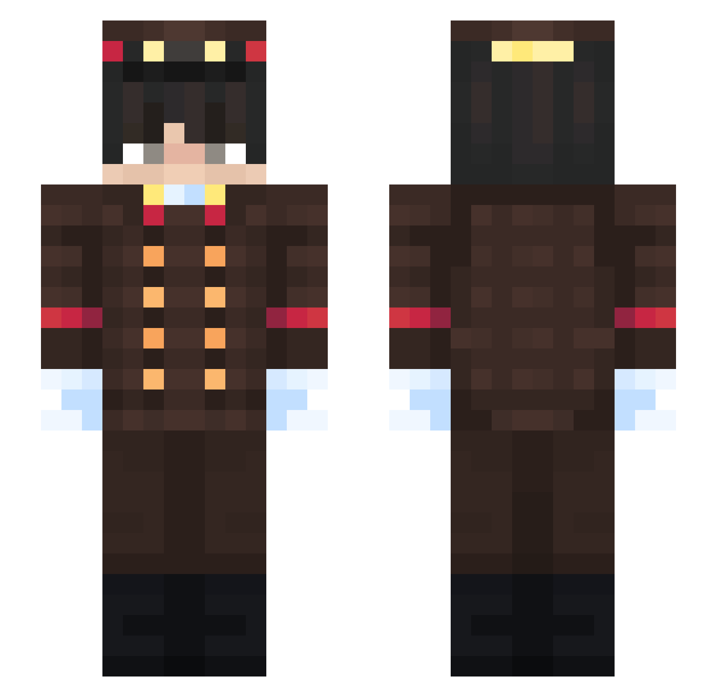 Farket_ka3b Minecraft skin, front and back view