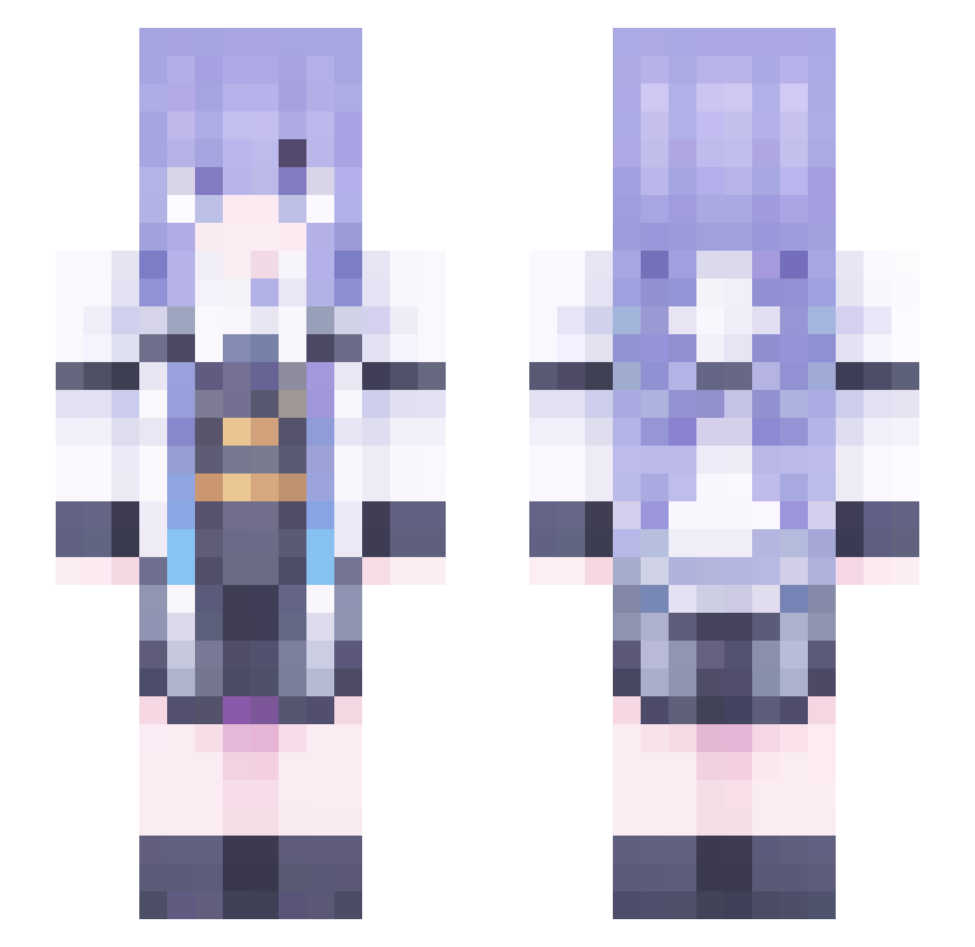 selixE_ou_ux Minecraft skin, front and back view