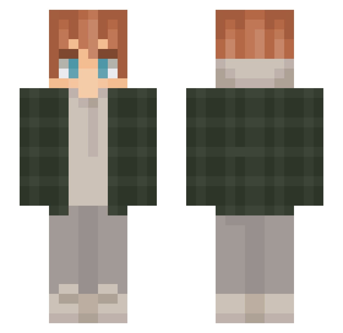 xl_hudson Minecraft skin, front and back view
