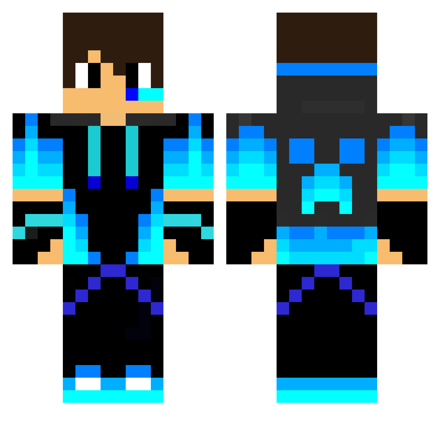 Garsonetta Minecraft skin, front and back view