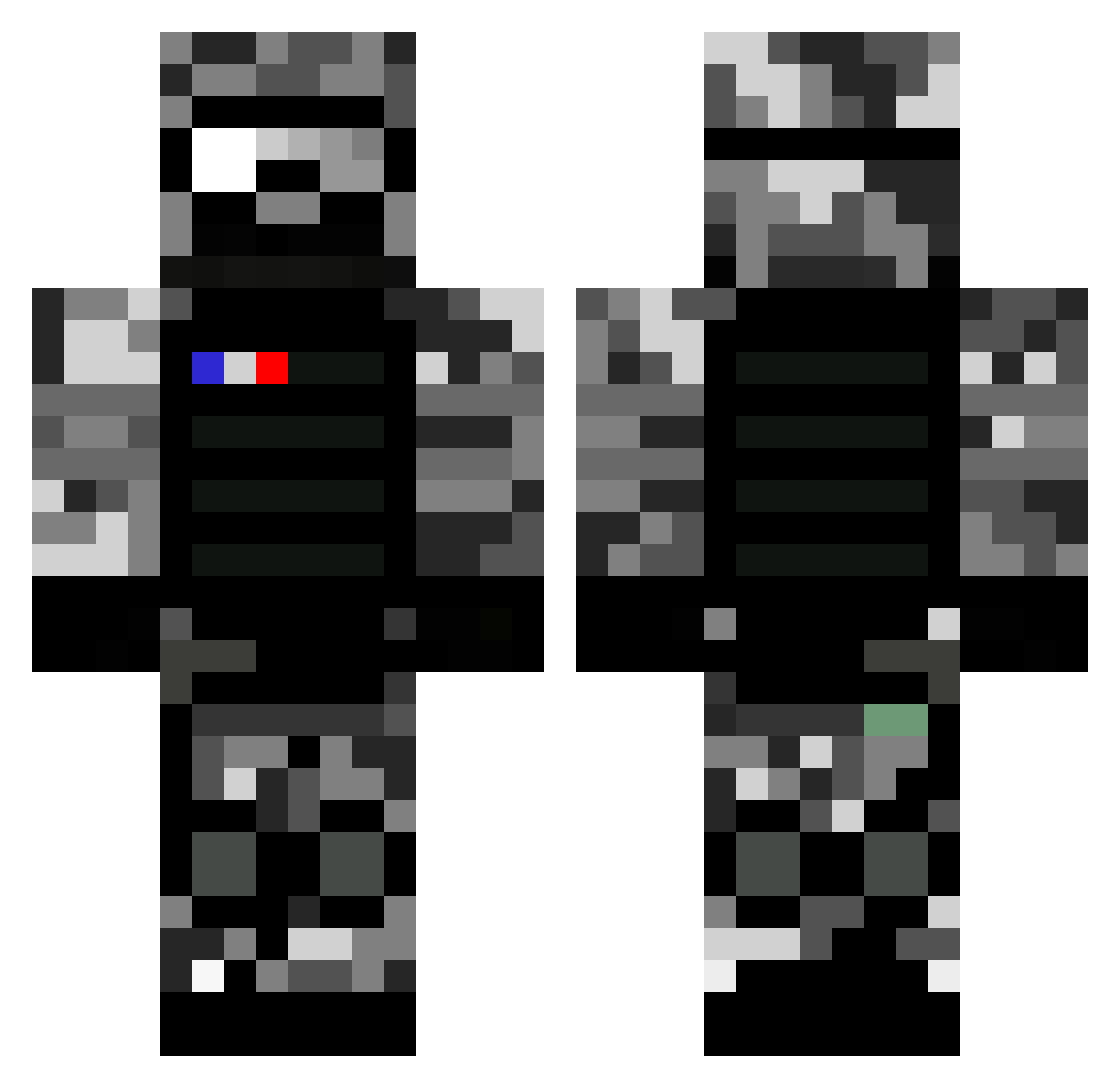 Seng18 Minecraft skin, front and back view