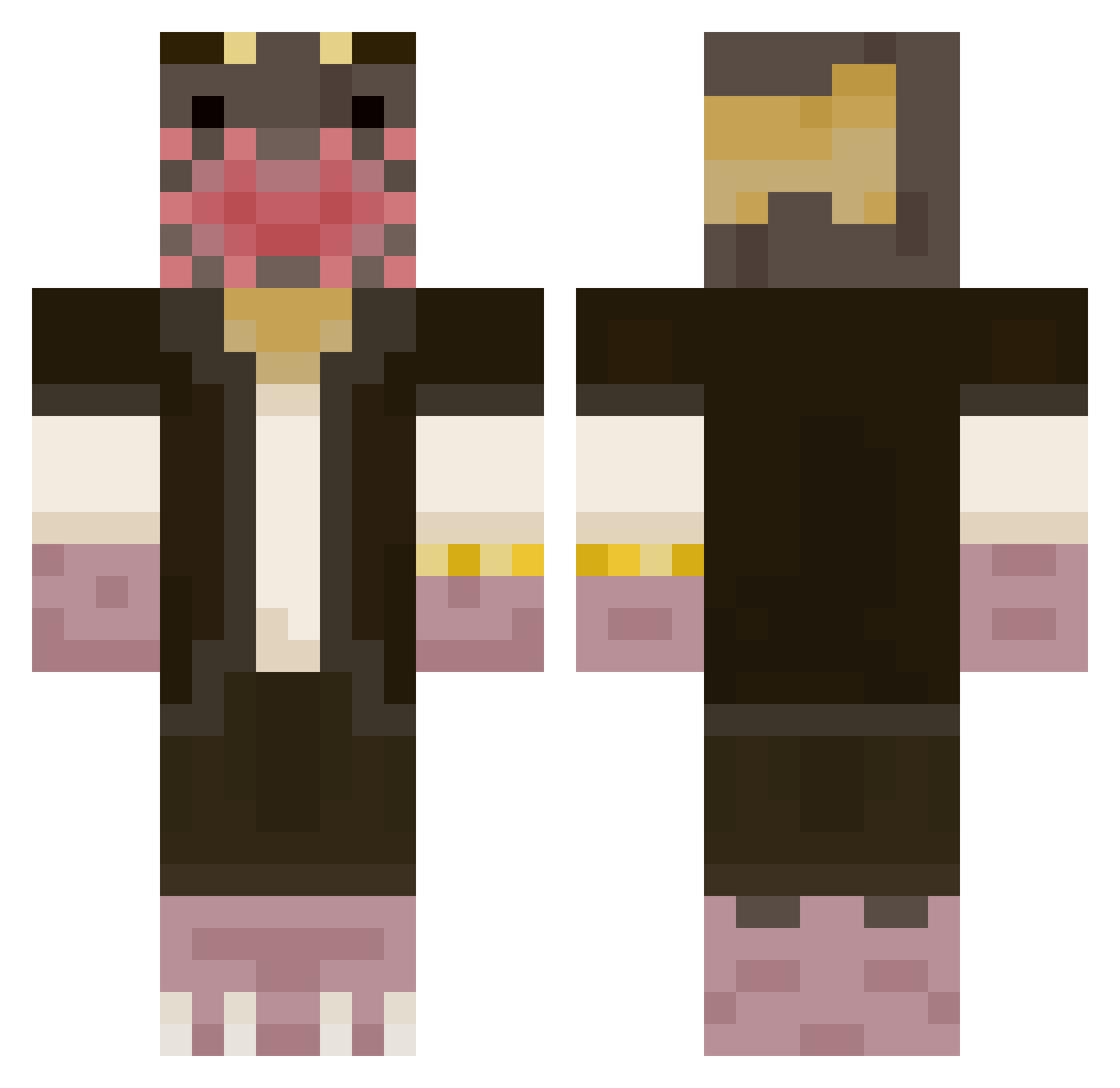 arachnidsDrip Minecraft skin, front and back view