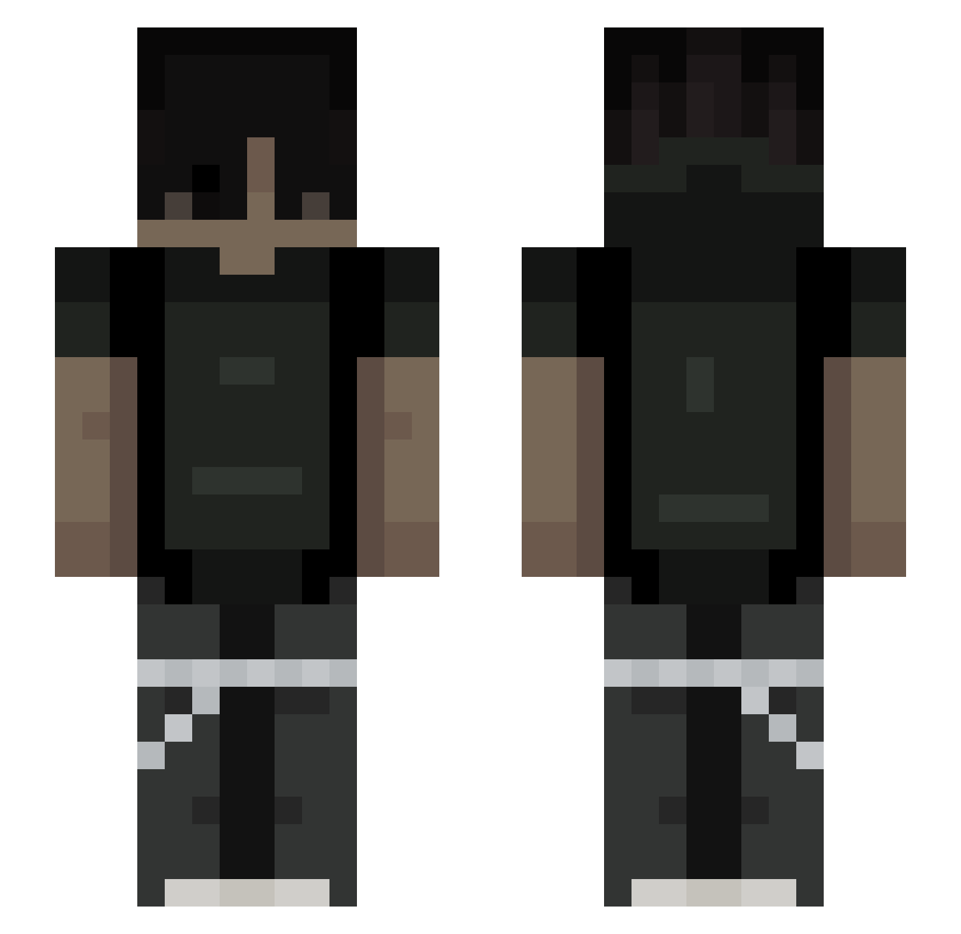 SolanaSlime Minecraft skin, front and back view