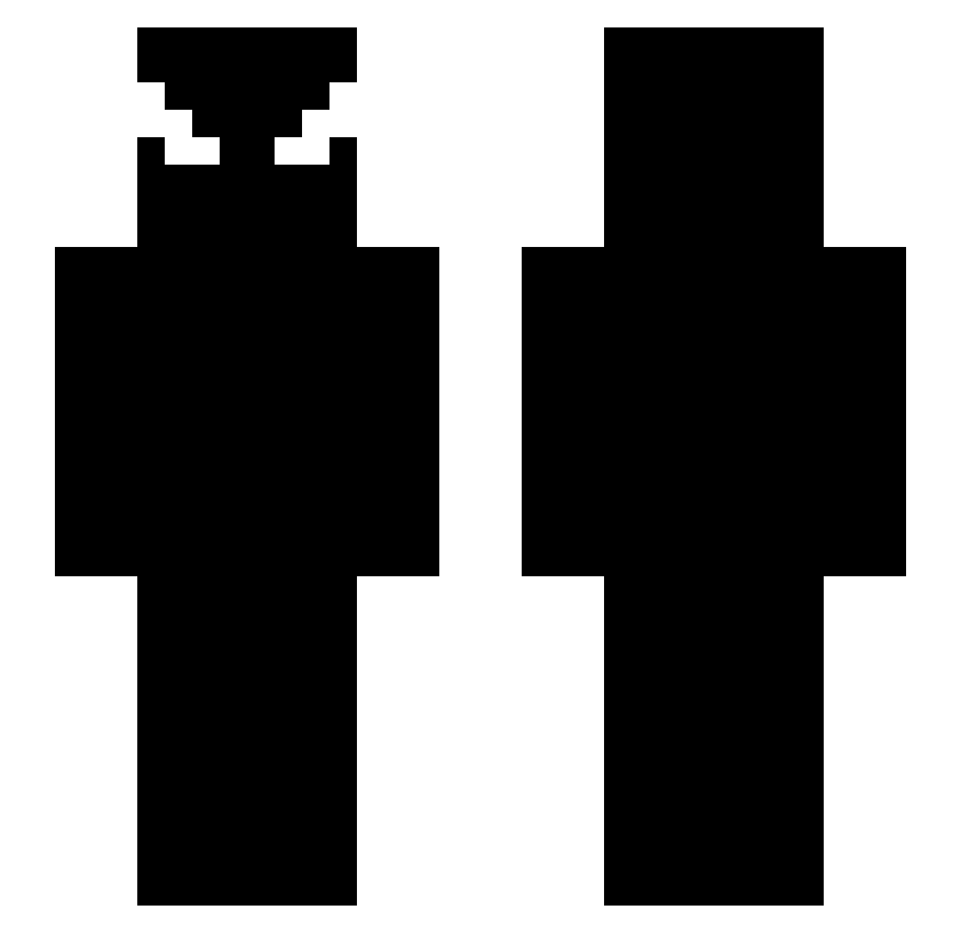 TheBlueCraftt Minecraft skin, front and back view