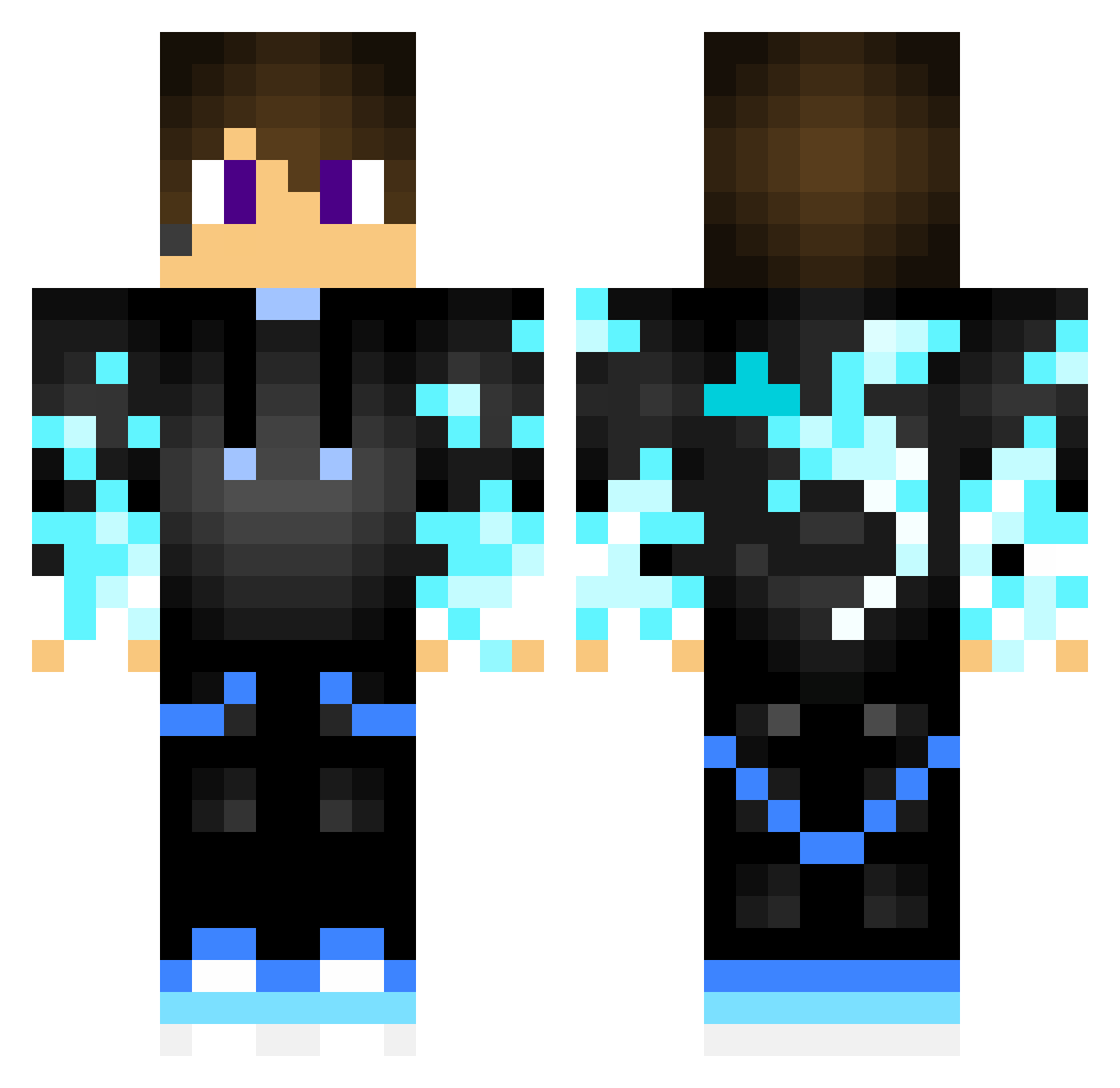 AaronR945 Minecraft skin, front and back view