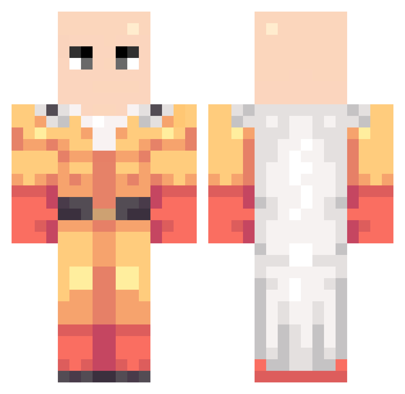 elzedonky Minecraft skin, front and back view