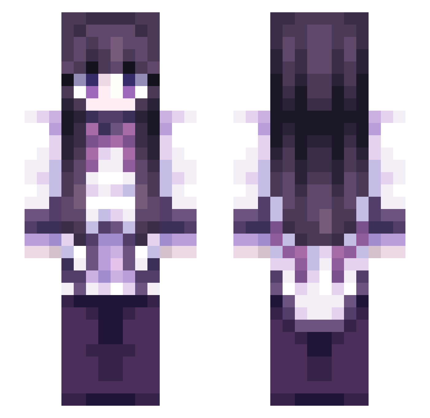 mapleberries Minecraft skin, front and back view