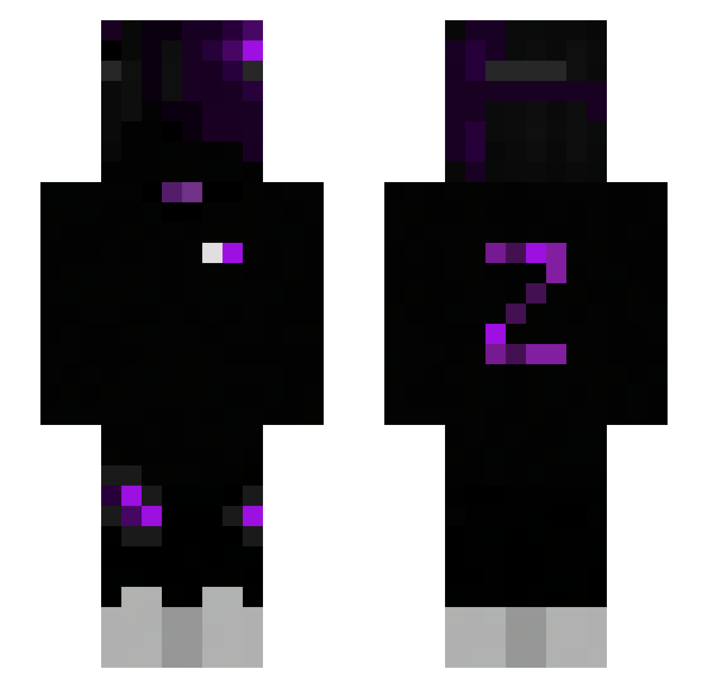 X1takana Minecraft skin, front and back view