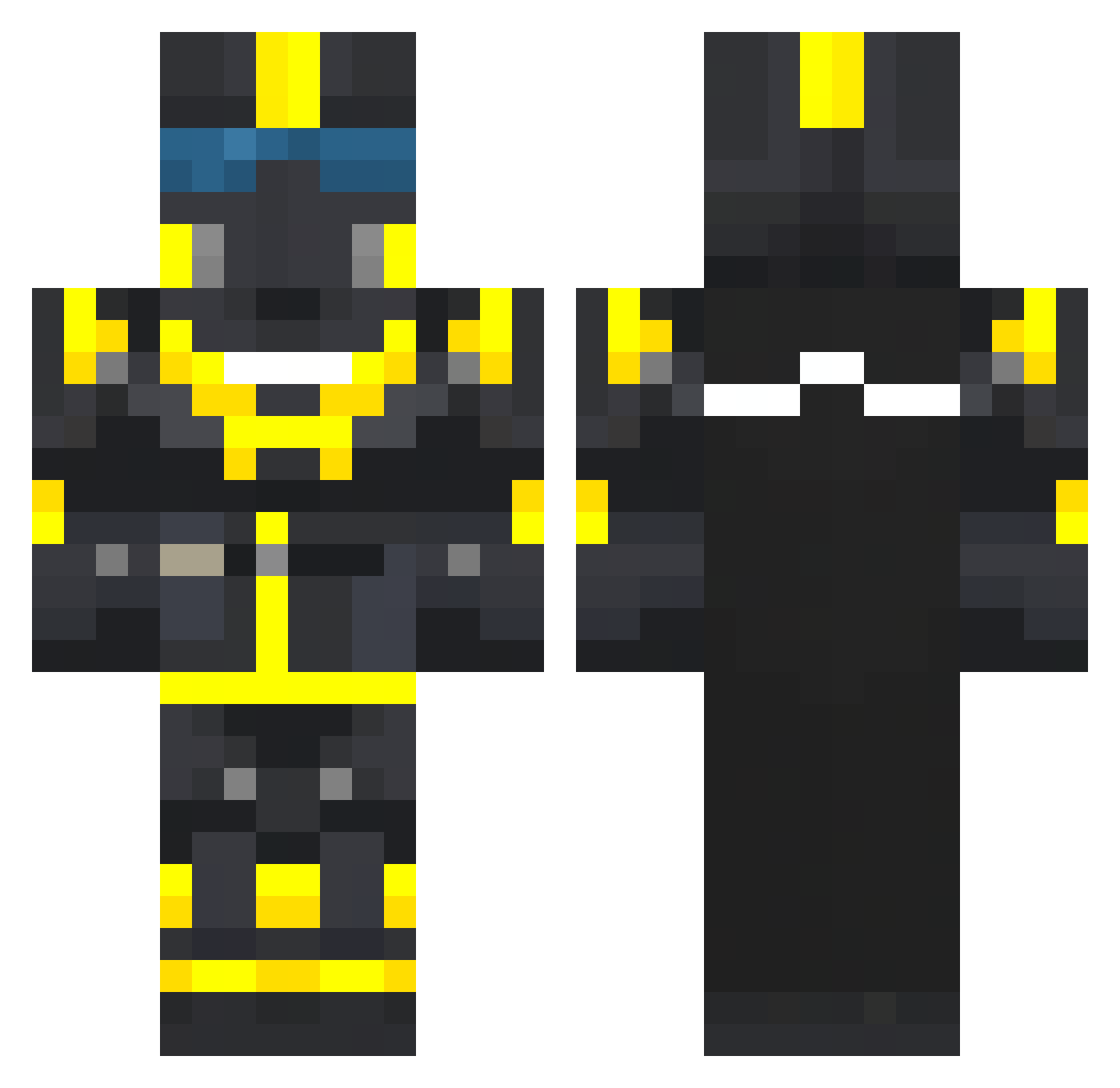 RealMiks Minecraft skin, front and back view