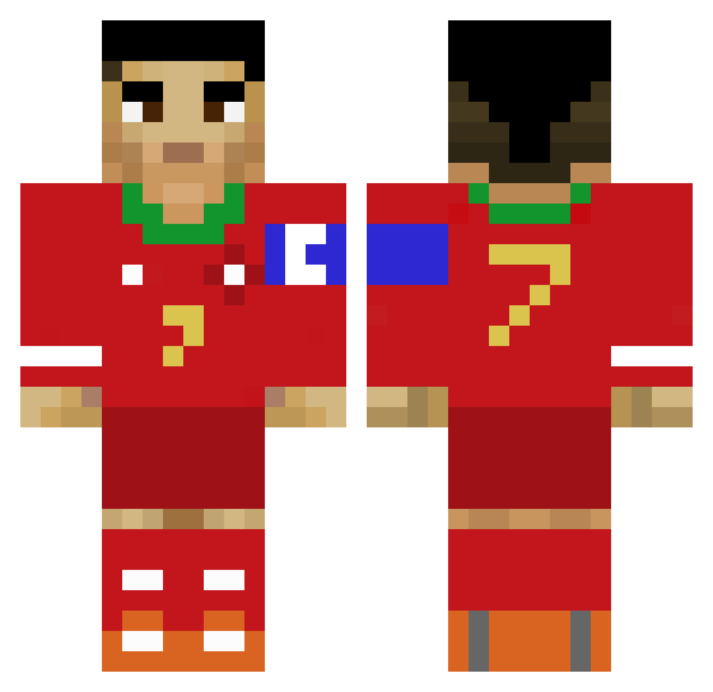 DiogoFGS10 Minecraft skin, front and back view