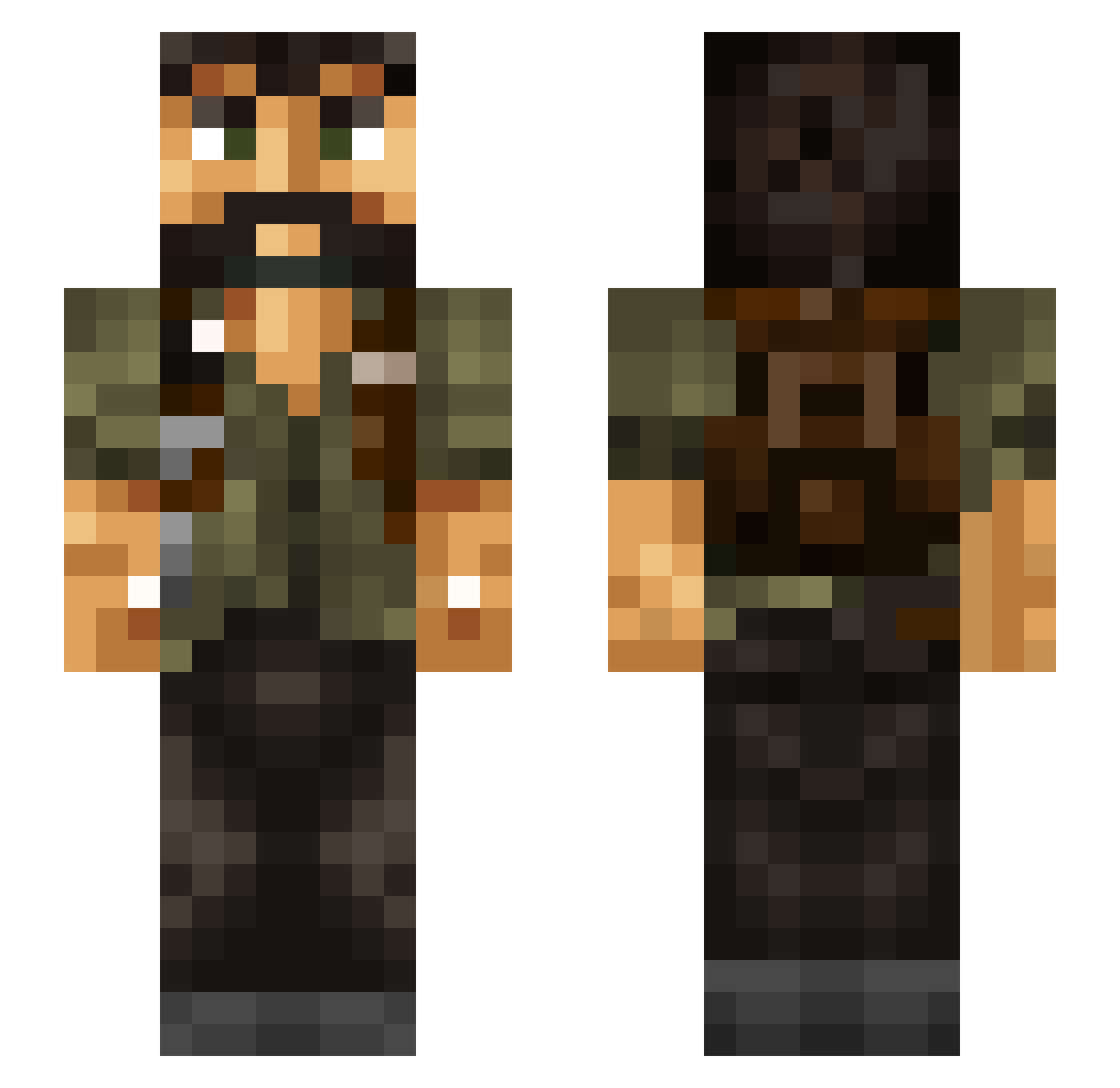 topgun3456 Minecraft skin, front and back view