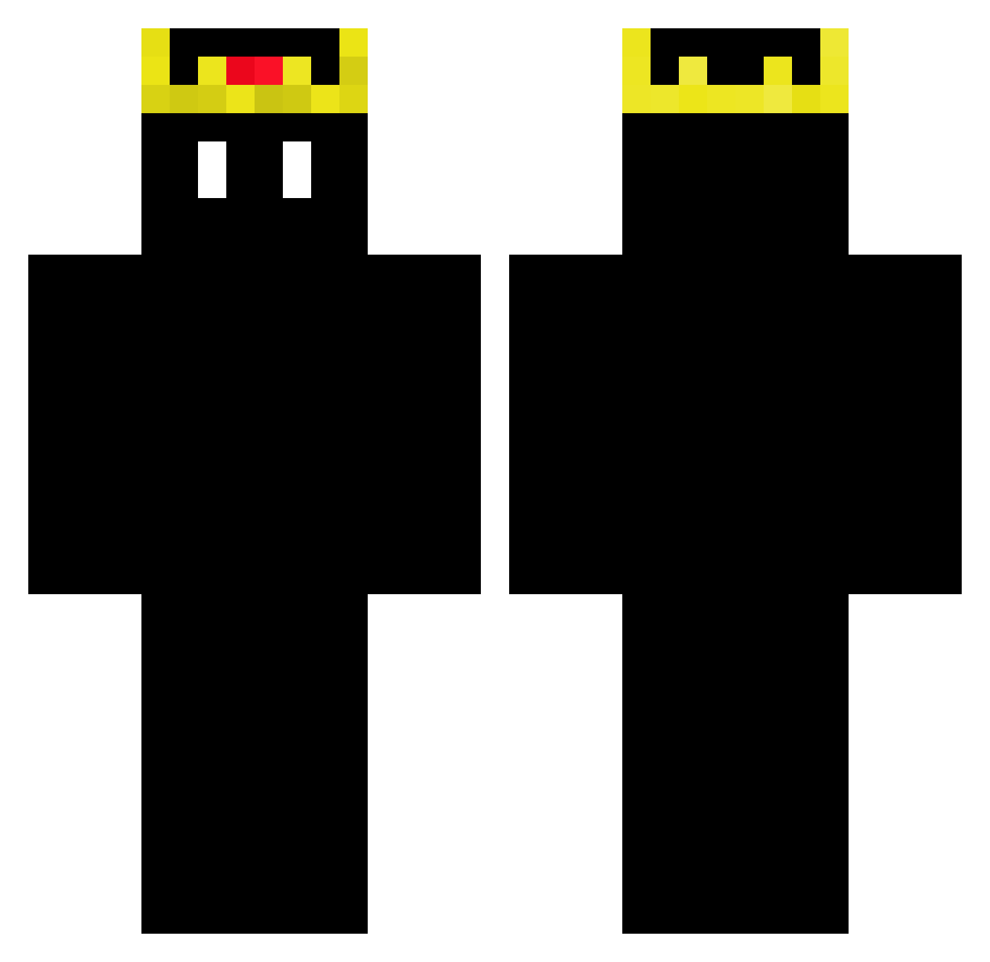Yarvex Minecraft skin, front and back view