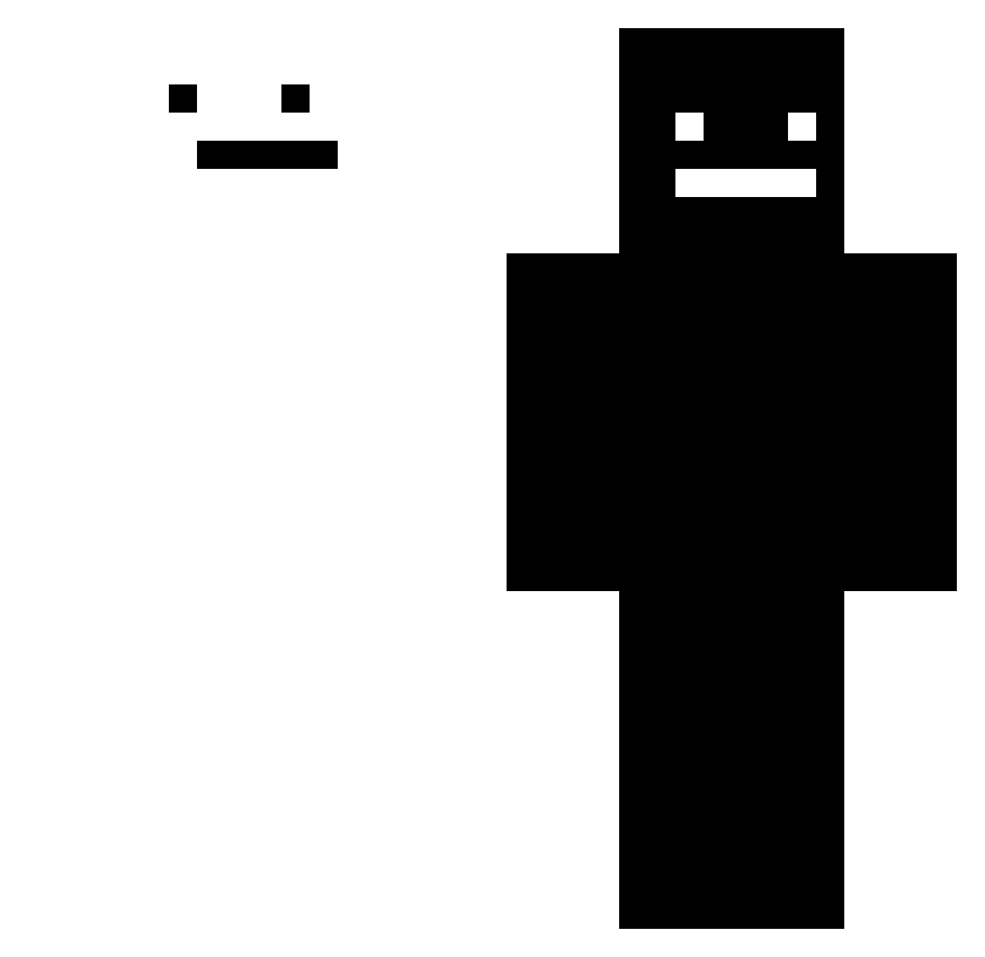 Sam3110 Minecraft skin, front and back view